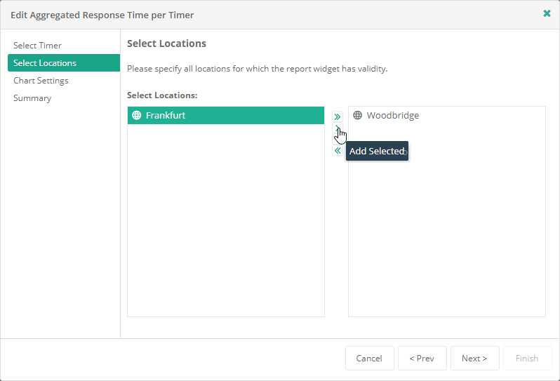 Service Report Aggregated Repsonse Time per Timer Settings