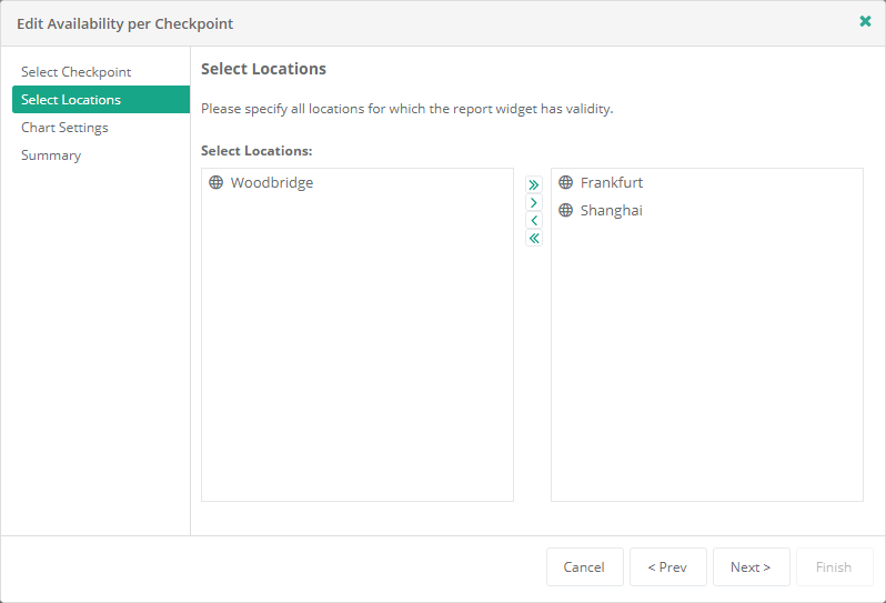 Service Report Availability per Checkpoint Settings