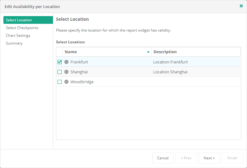 Service Report Availability per Location Settings