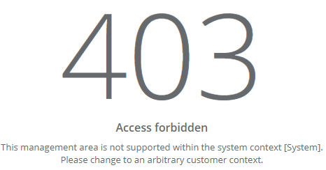 Access denied: no support for System context