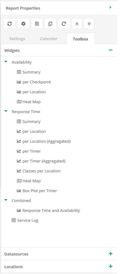 Service Report Toolbox - Widgets