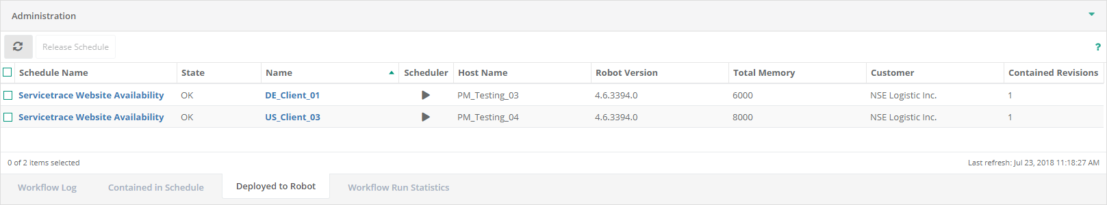 Deployed to Robot