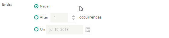 Recurrence End