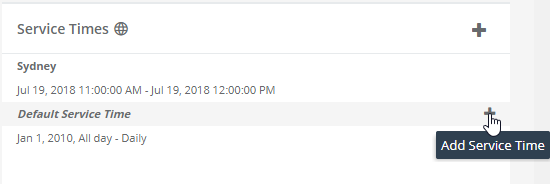 Default Service Times example 2