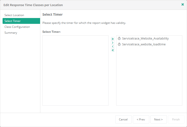 Service Report Response Time Classes per Locations Settings