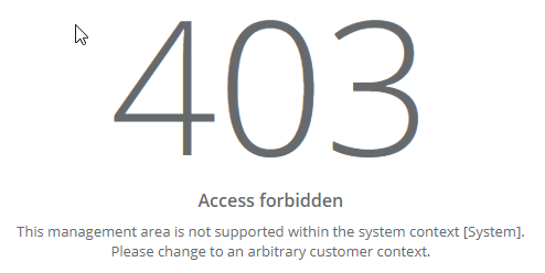 Access denied: no support for System context