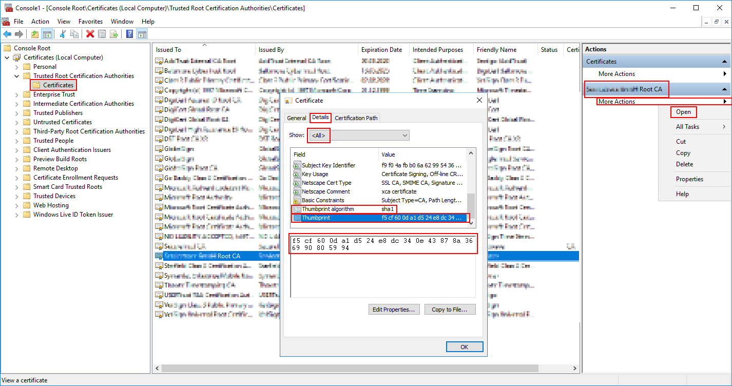 conf_Troubleshooting_CompareThumbprints_MMC_Certificates