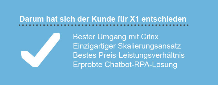 Kundenservice Fahrradhändler RPA Servicetrace Gründe für X1